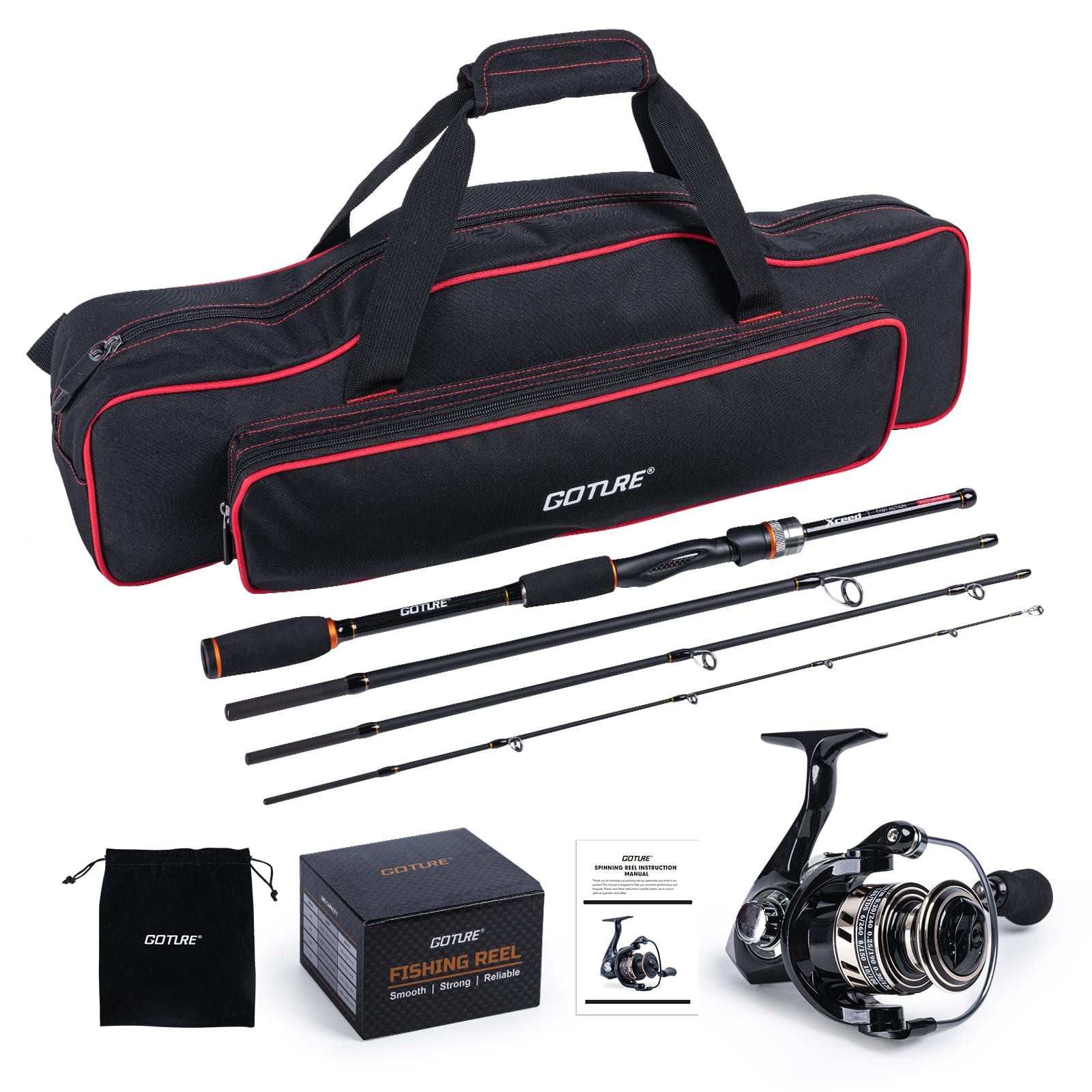 Fishing Rod Combo - Combo de Caña de Pescar Giratoria