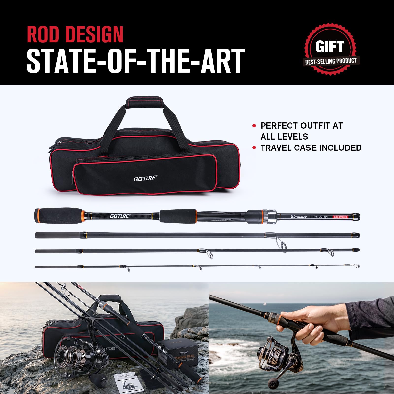 Combo de Caña de Pescar Girato - Fishing Rod Combo reseña y precio