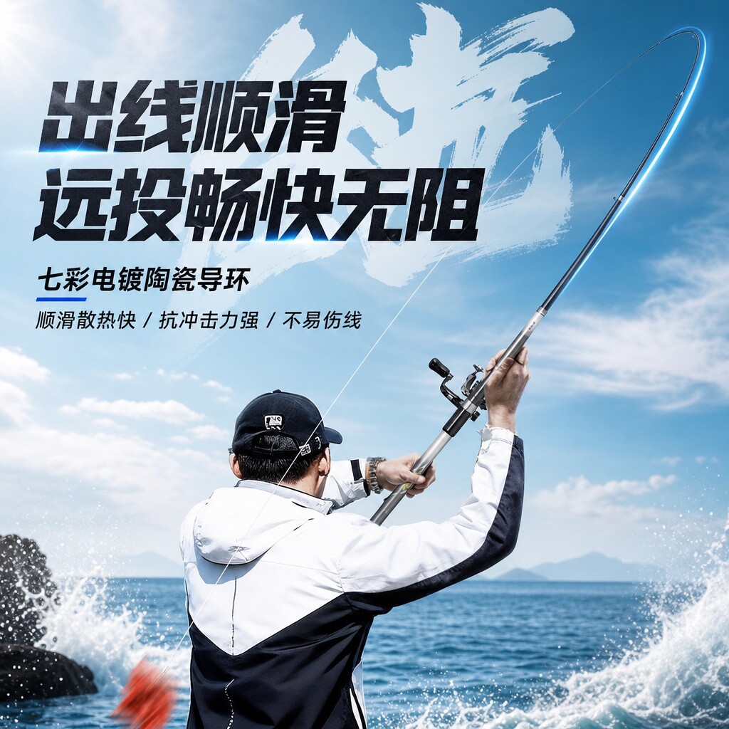 Caña de Pescar Yuzhiyuan AK Se - Fishing Rod Surf reseña y precio