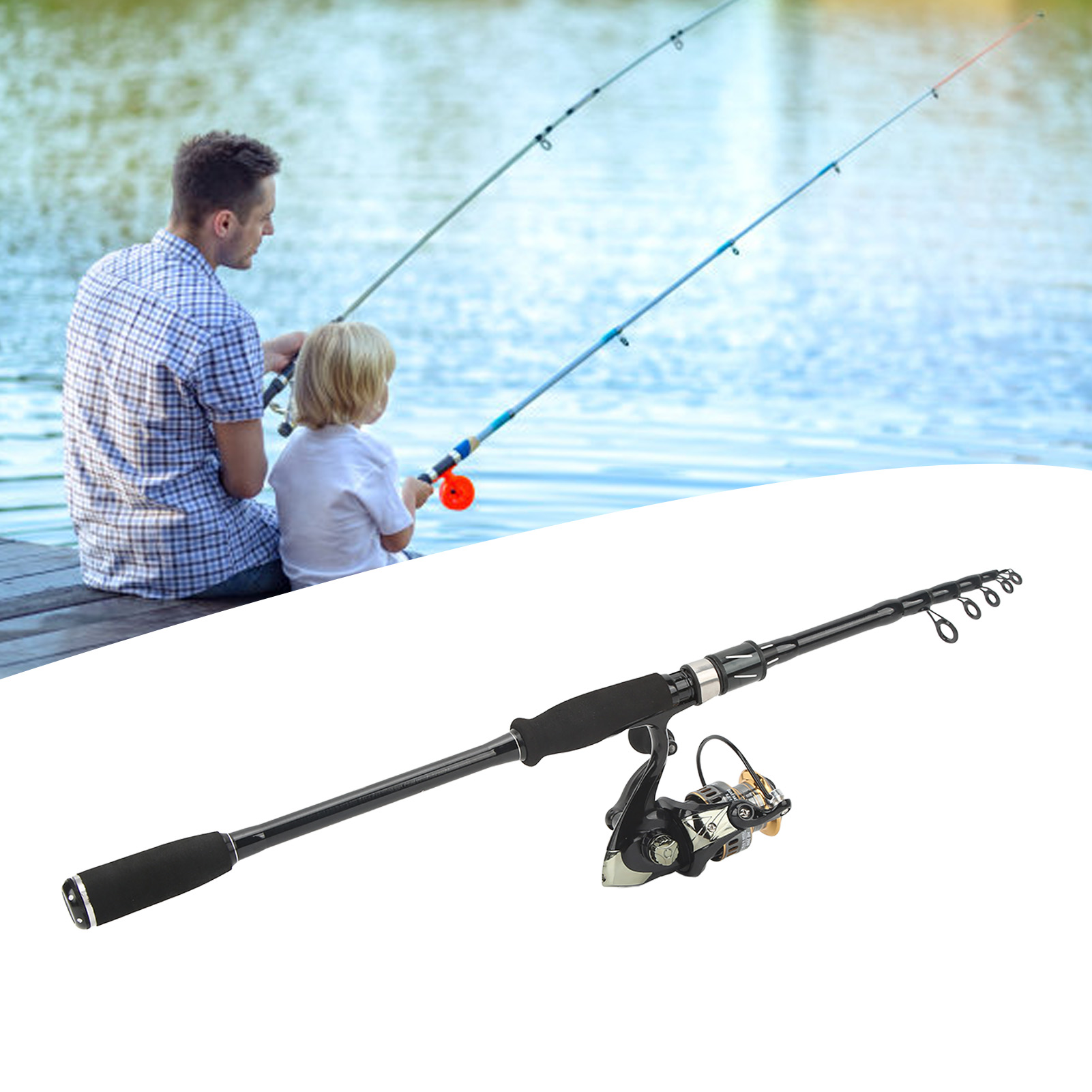 Set de Caña y Carrete de Pesca - Fishing Rod Combo reseña y precio