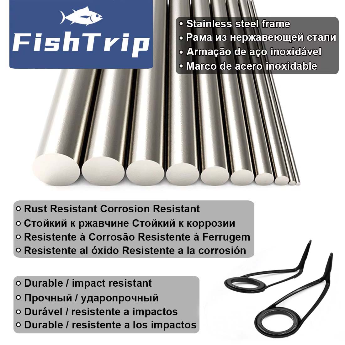 Kit de reparación de guía de c - Fishing Rod Guide Replacement reseña y precio
