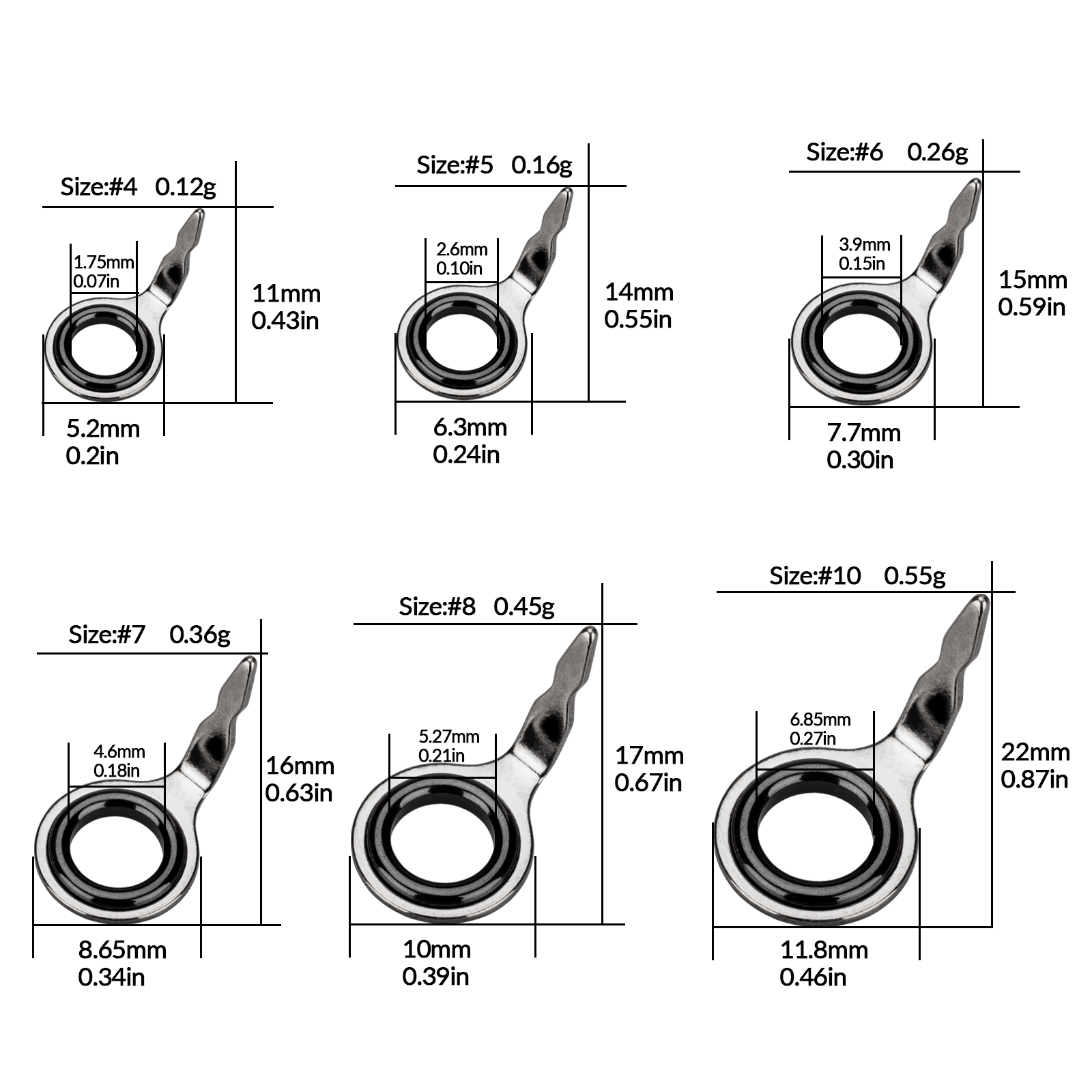 THKFISH 60 uds guías de caña d - Fishing Rod Guide Replacement reseña y precio