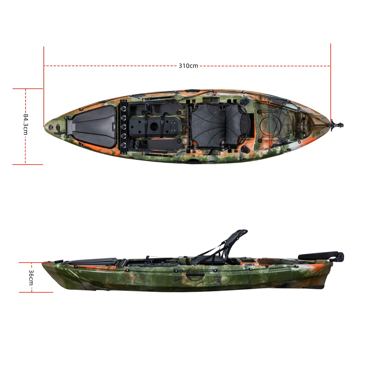 Kayak de pesca individual de p - Fishing Rod Boat reseña y precio